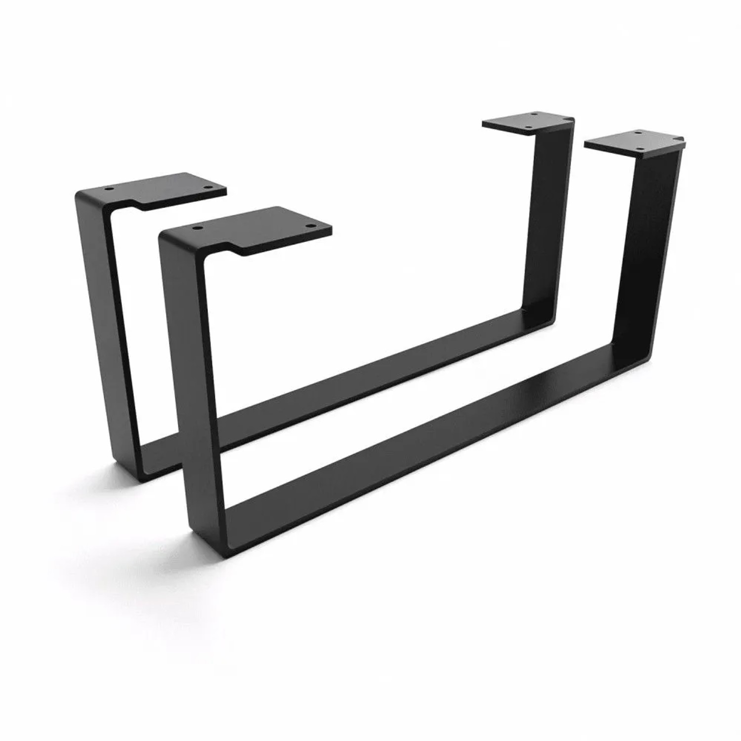 HEVVA Möbelfüße LUXEMBURG 20 cm Hoch 45 cm Tief 2er Set Schwarz