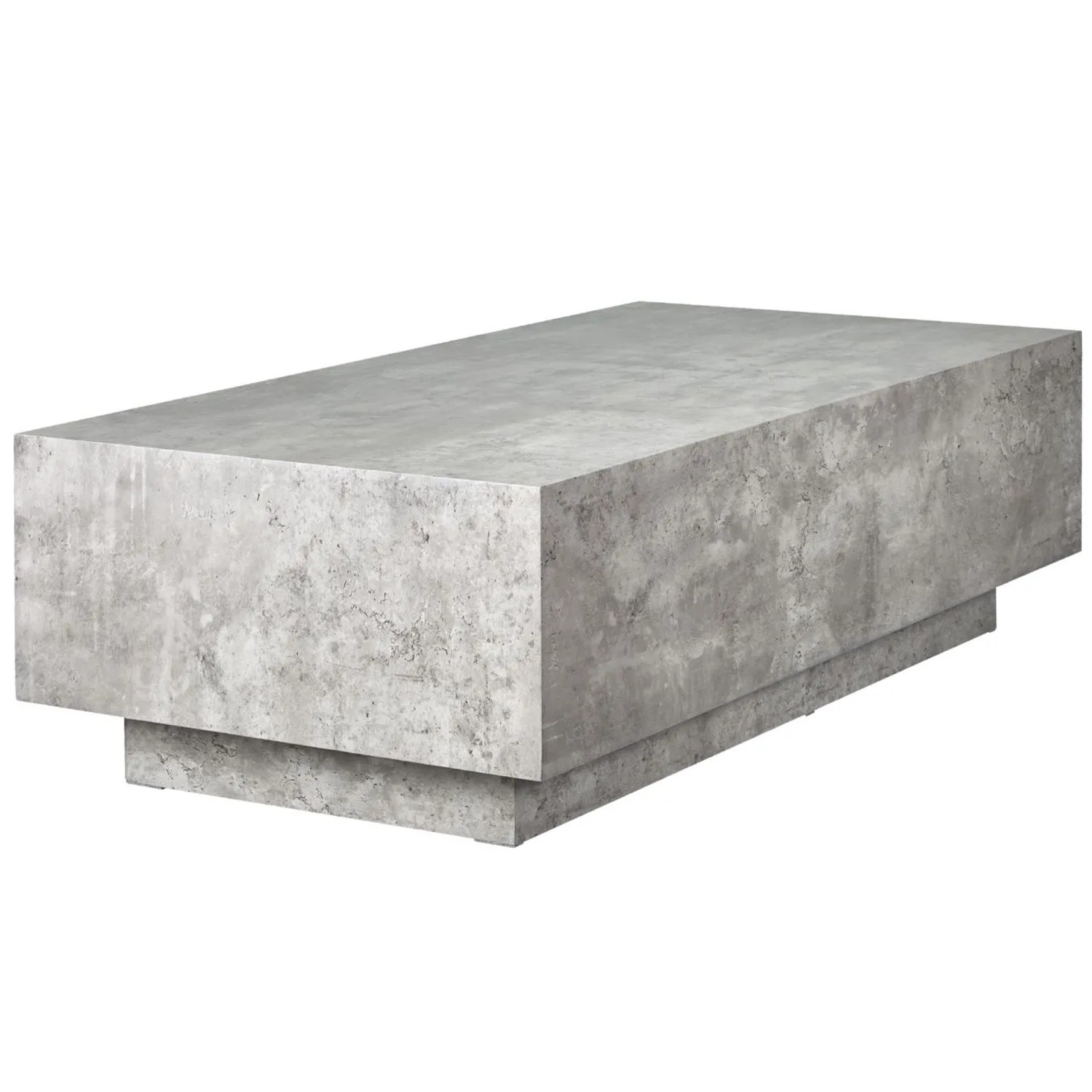 Tectake Couchtisch Lasley Minimalistisches Design Robustes Mdf In Betonoptik 120 x 60 x 35 cm 60 x 120 x 35 cm Beton Optik