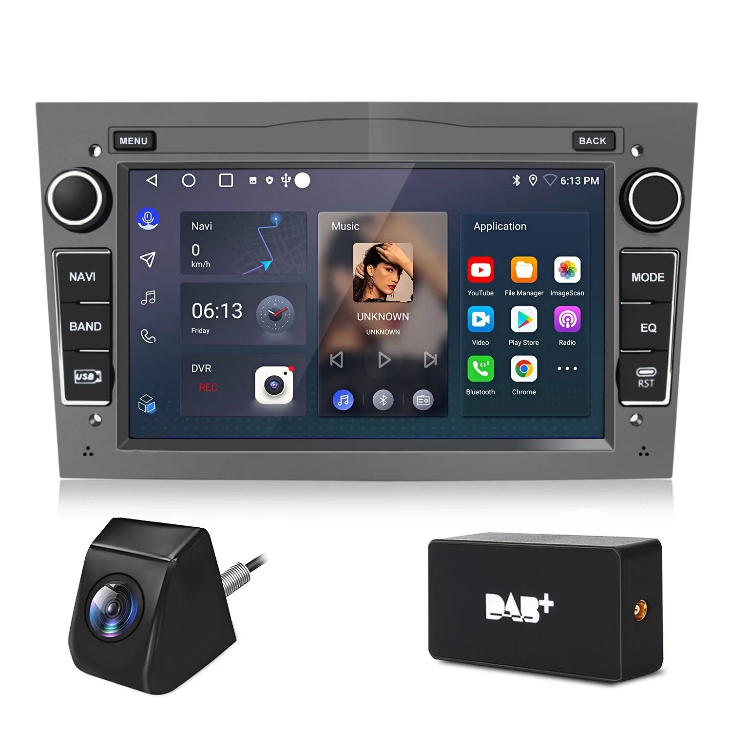 Junsun Autoradio Für Opel Corsa D AStra H Zafira B Meriva Vivaro Mit DAB+ Und Rückfahrkamera