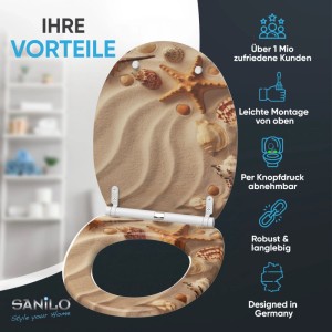 SANILO WC Sitz mit Absenkautomatik Top Fix Sanibel