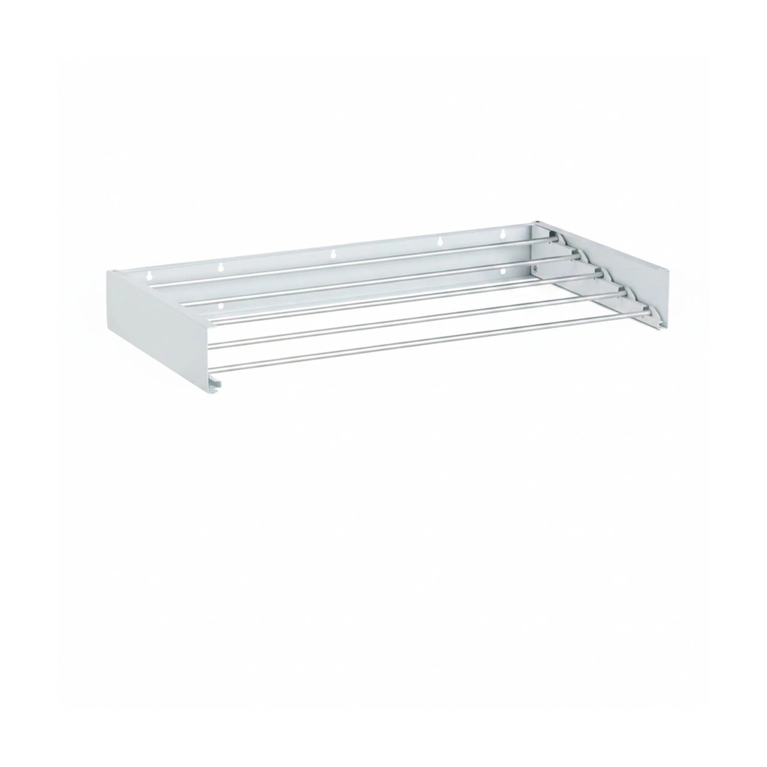 Relaxdays Wäscheständer Stahl Aluminium Weiß Klappbar zur Wandmontage 15 cm x 80 cm x 40 cm 2 kg
