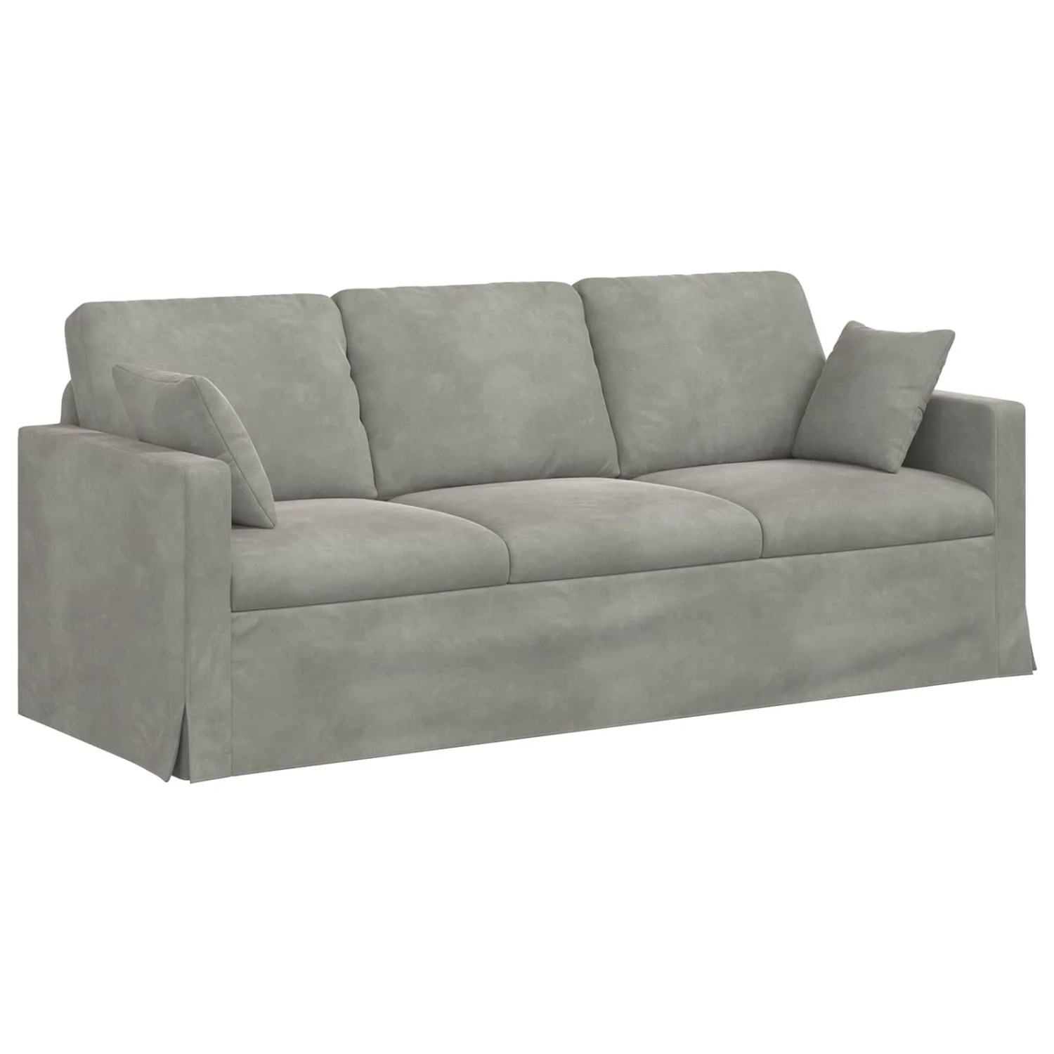 vidaXL Sofa Hellgrau 198 x 78 x 80 cm Samt 42024431