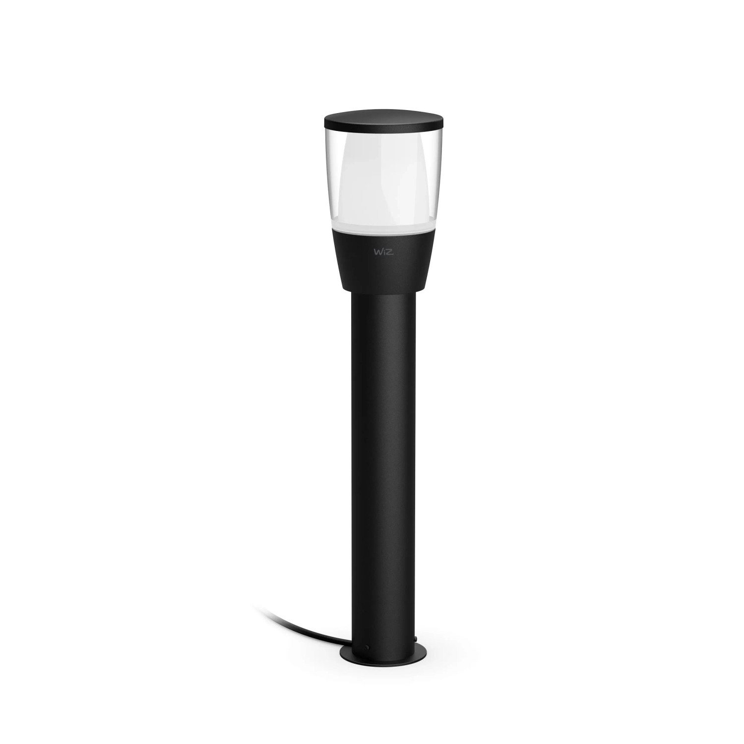 Schwarze WiZ Elpas Sockelleuchte (2er-Pack) für den Garten, smart steuerbar.