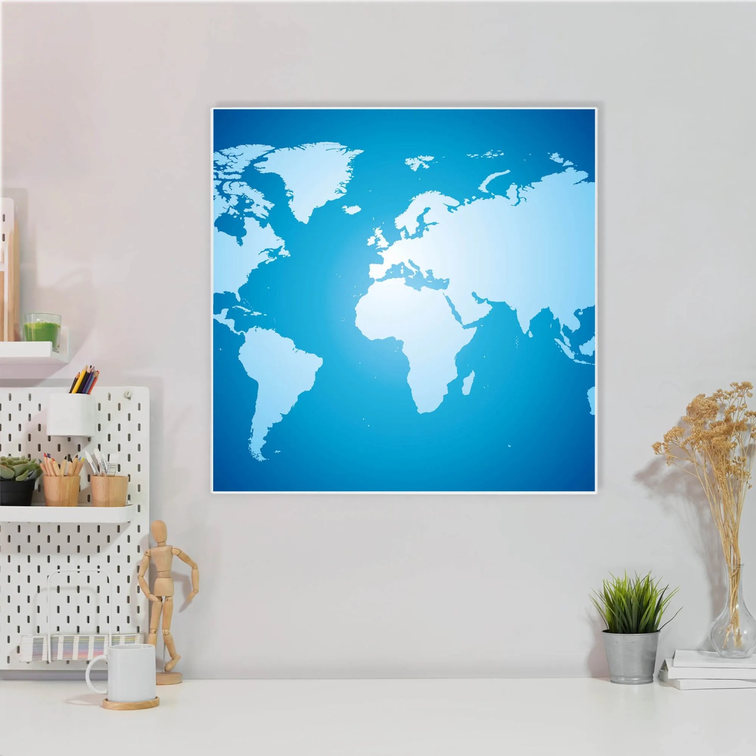 Banjado Magnetwand 30x75 Cm – Mit Surf Beach Motiv, Inkl. 4 Magneten & Montageset, Für Küche & Büro