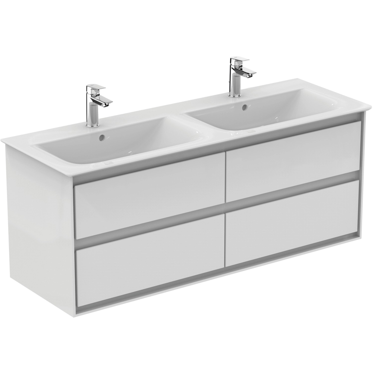 Ideal Standard Doppel-WT-Unterschrank Connect Air 1300 mm x 517 mm 4 Ausz. Weiß