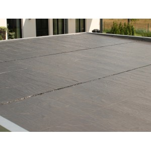 Skan Holz Dachbahn KSK-Rolle, 5 m², silbergrau, selbstklebend für Gartenhaus-Dach.