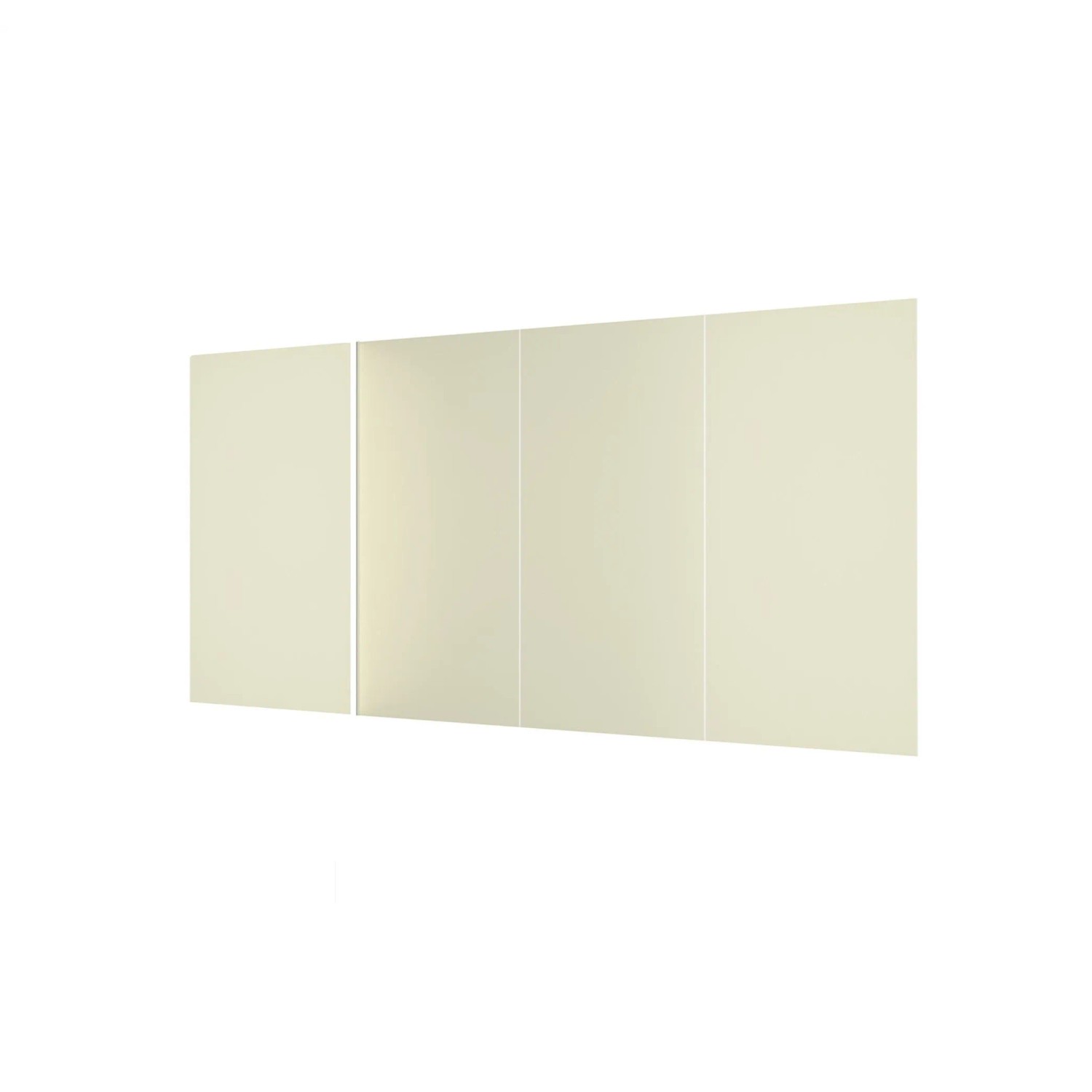 Duschparadies 380 x 210cm Duschrückwand Duschrückwände Wandverkleidung Premium Aluverbundplatte 3mm Fliesenersatz Elfenbeinweiß 4 Stück Zusammenbau