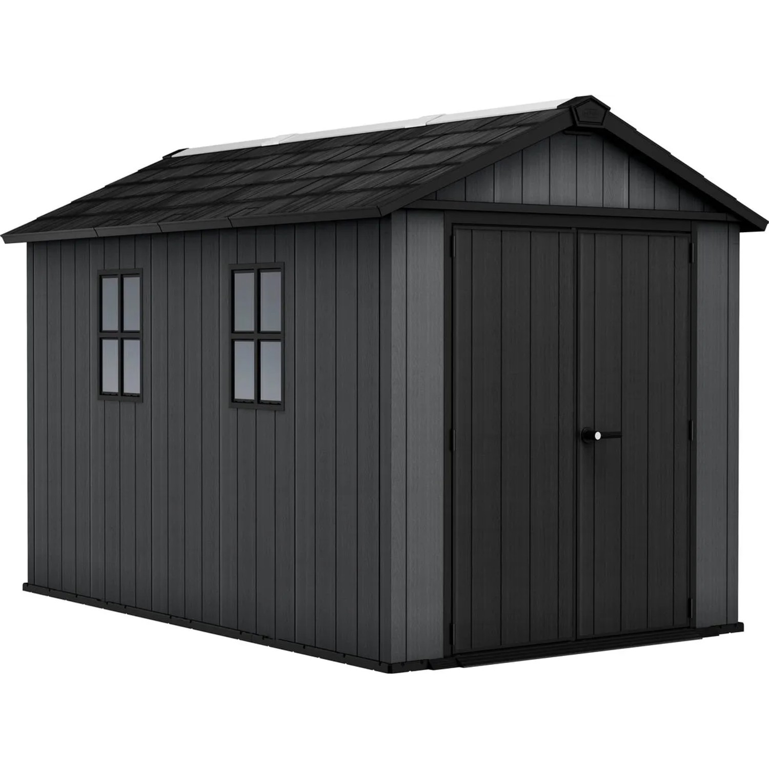 Keter Gartenhaus Newton 7511 mit Satteldach Kunststoff Grau 350x230x246 cm