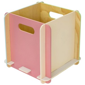 HMF Aufbewahrungsbox 3740 Holz zum Zusammenstecken 25cm in Mehrfarbig