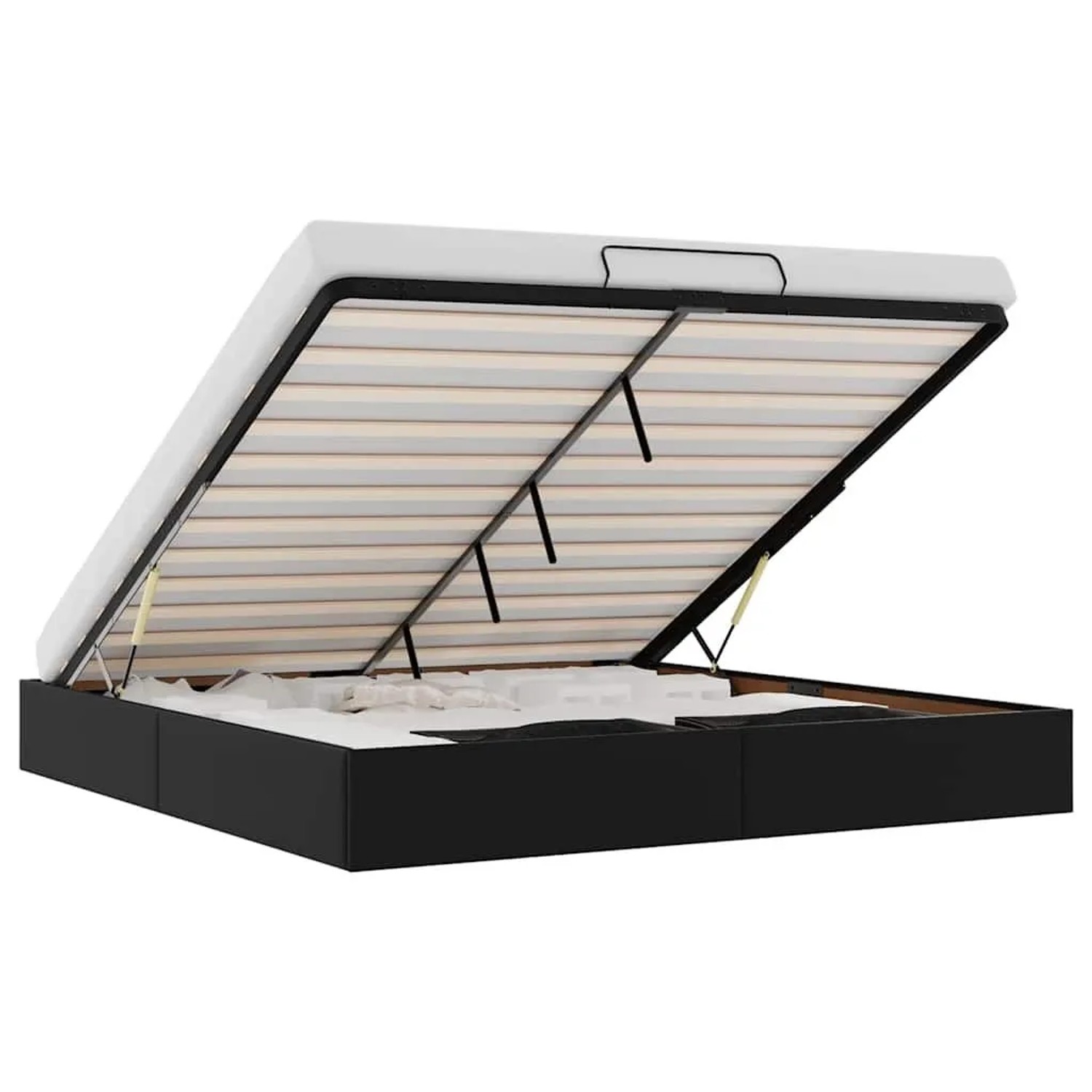 vidaXL Ottoman-Bett ohne Matratze Schwarz 180x200 cm Kunstleder 3310814