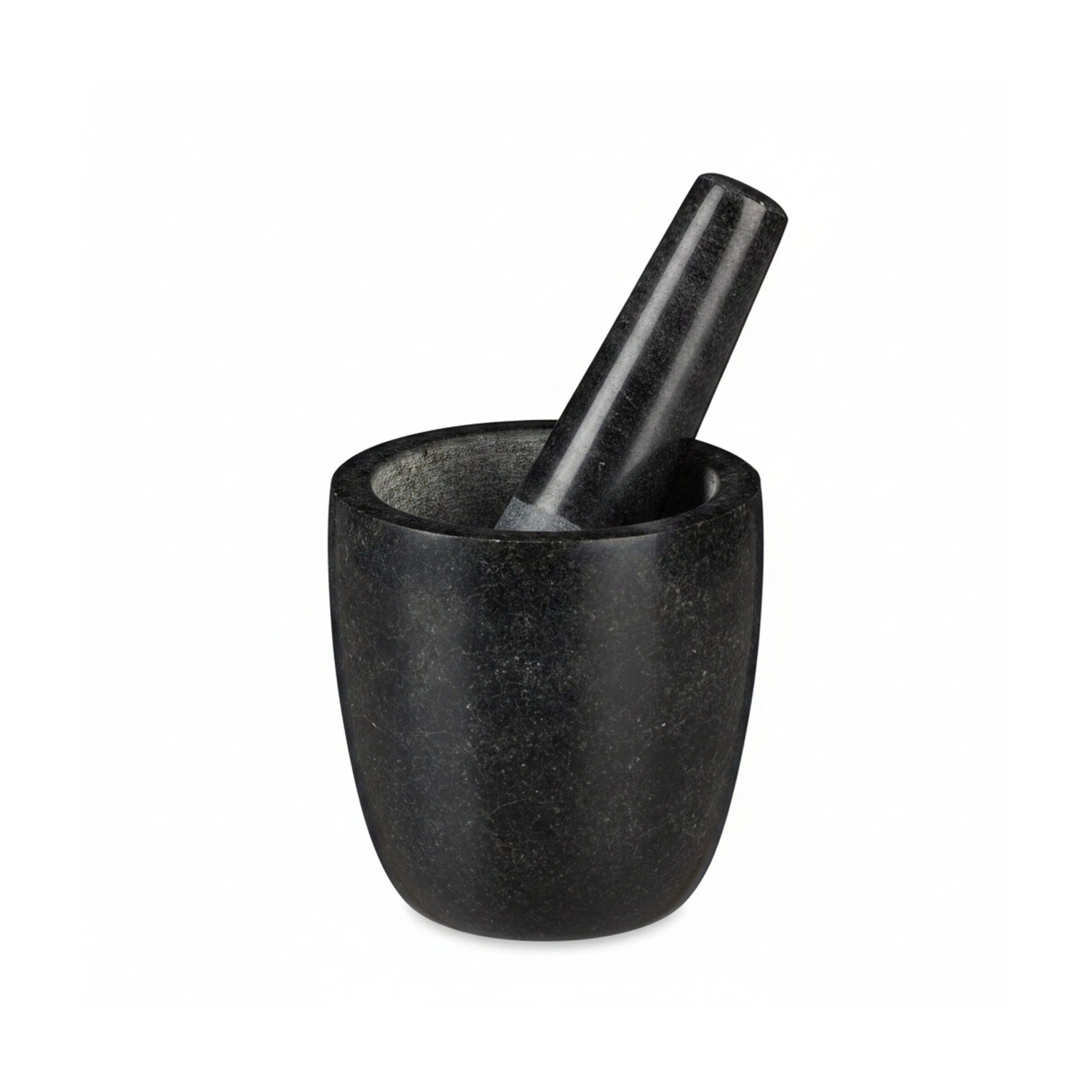 Relaxdays Mörser mit Stößel Granit Schwarz Grau Hoch 13 cm x 13 cm 2,7 kg