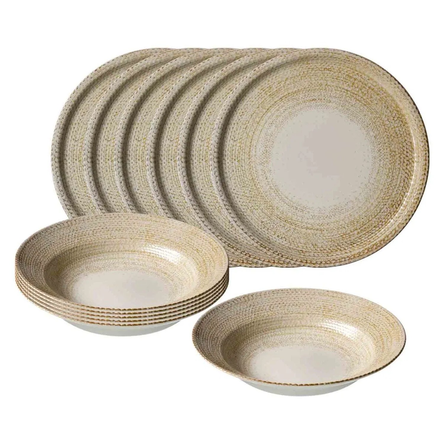 Ritzenhoff & Breker Rimini Pizza- und Pasta-Set 12-teilig Sand