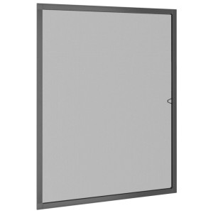 vidaXL Insektenschutzfenster, anthrazit, 80x100 cm, mit Alurahmen und Fiberglasnetz.