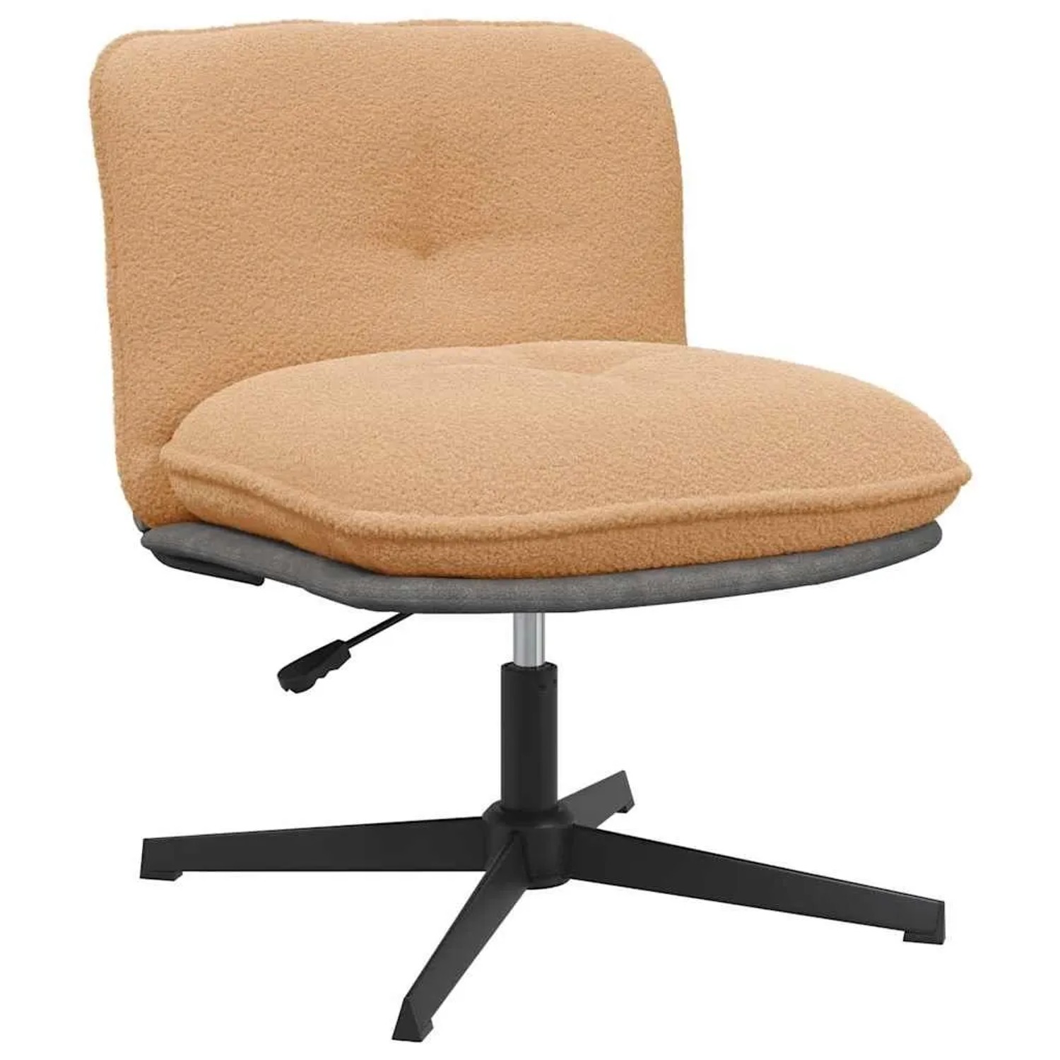vidaXL Bürodrehstuhl Beige Gelockter Wollähnlicher Stoff 4105388 günstig online kaufen