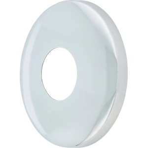 Verchromte Messing-Rosette, 18,6 mm, zur Abdeckung von Wanddurchbrüchen.