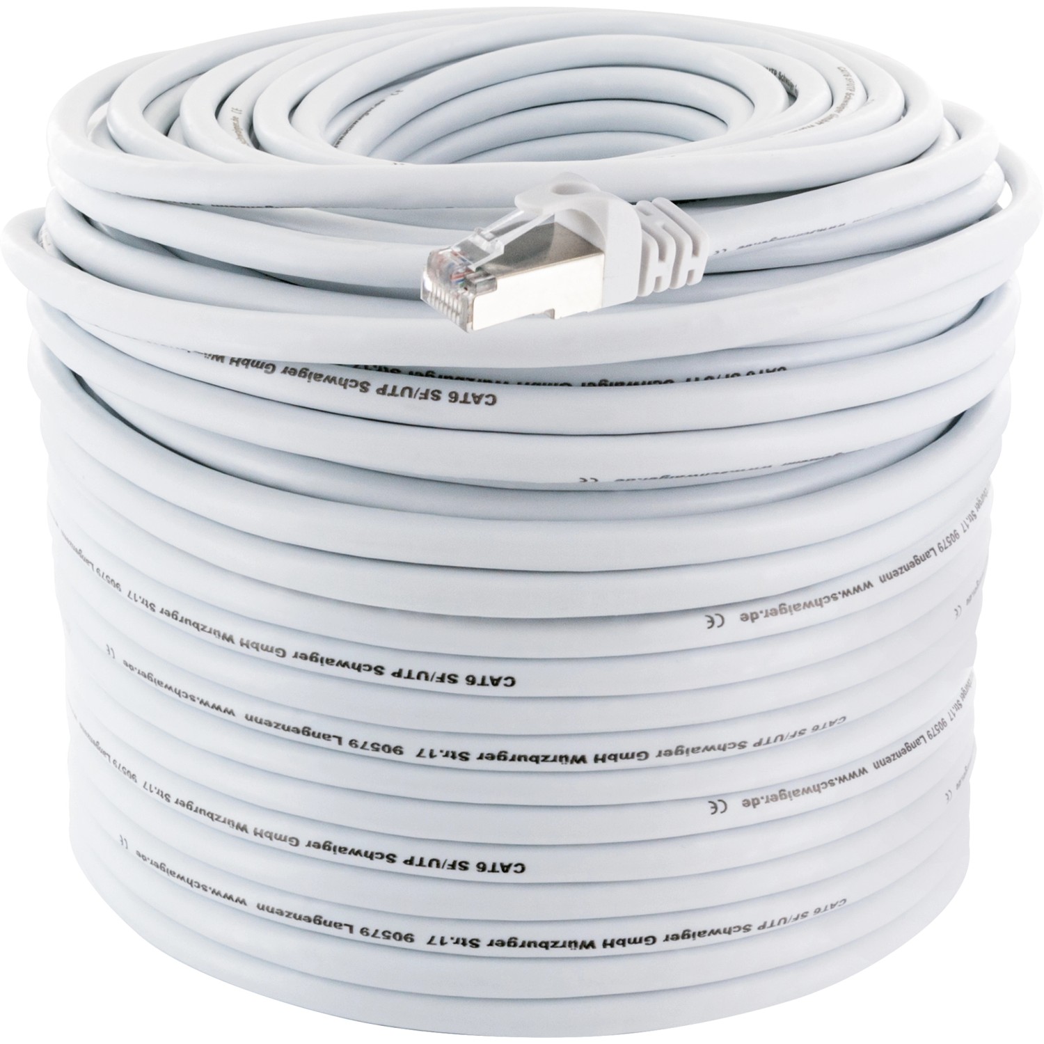 10m Meter Flachkabel Cat 5e Weiß Netzwerkkabel LAN Patch Vergoldete - Foto 9