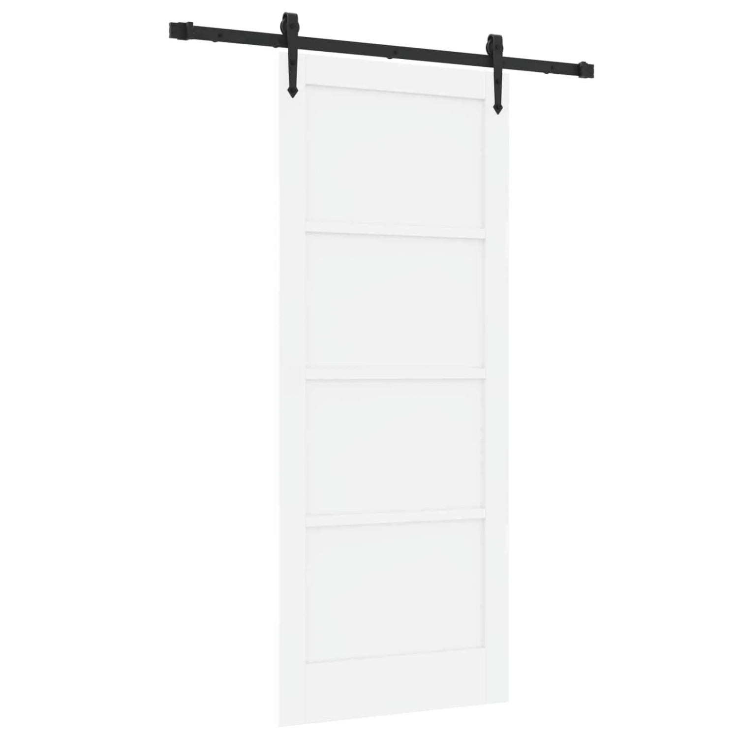 vidaXL Schiebetür ORKDAL Weiß 83 x 202 cm Massives Kiefernholz 3445596