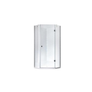 Glas Duschkabine Aya 100x100cm, 5-Eck, 8mm ESG Klarglas für Eckmontage.