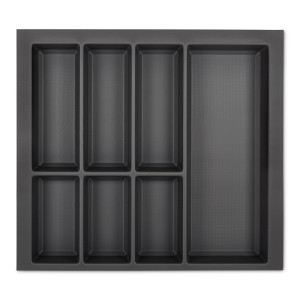 SOTECH Orga-Box VII Besteckeinsatz Basaltgrau 600 mm Höhe 50,5 mm mit Softtouch Oberfläche