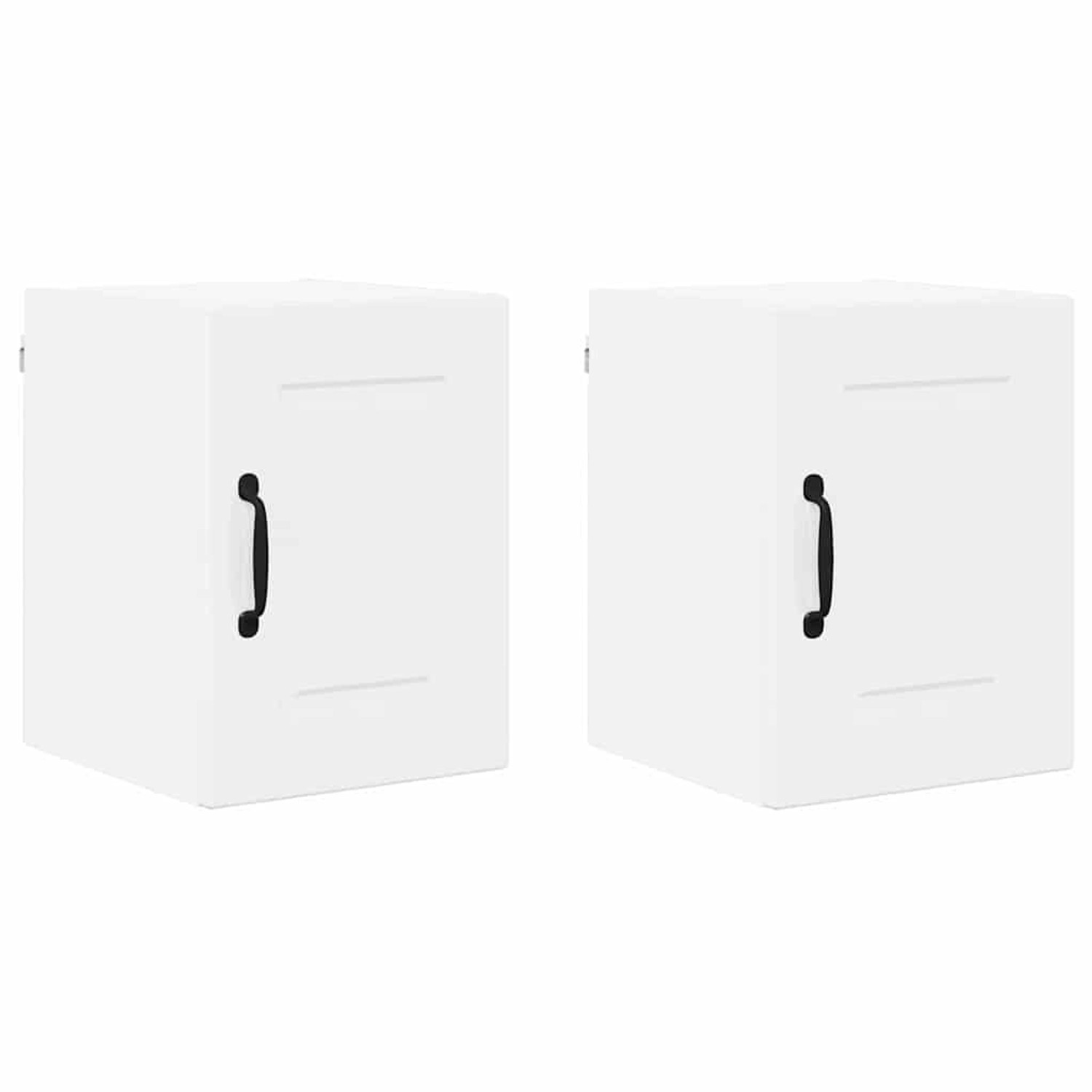 vidaXL Küchenwandschrank mit Tür 2 Stk Hochglanz Weiß 30 x 31 x 40 cm 88521 günstig online kaufen