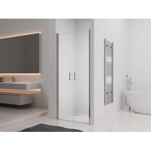 baliv Doppeltür DUK-80.61 T, 80 cm, Chrom Glänzend, für Dusche