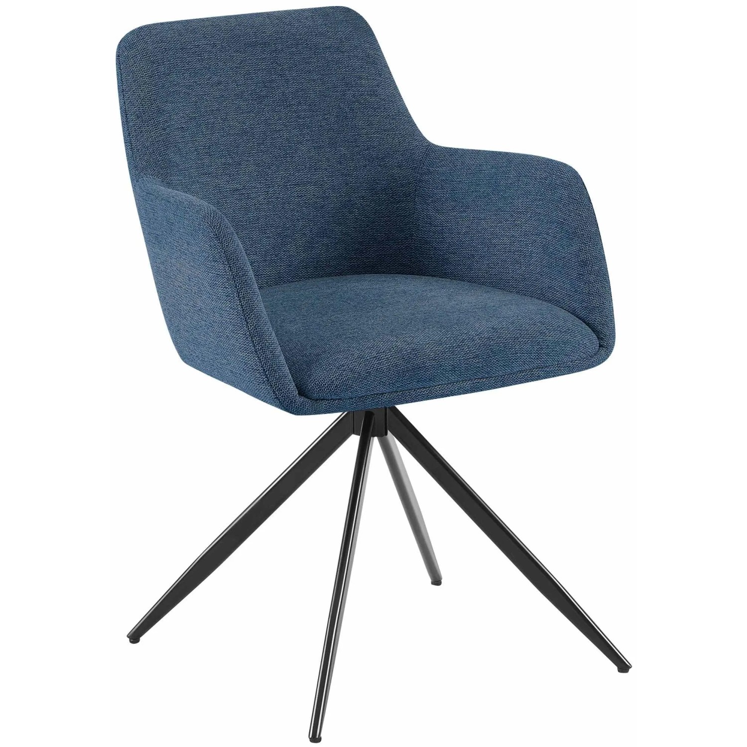 DELUKE Esszimmerstuhl PELON Stoff Blau 56x62x81cm Essstühle Esszimmerstühle Küchenstühle Wohnzimmerstühle