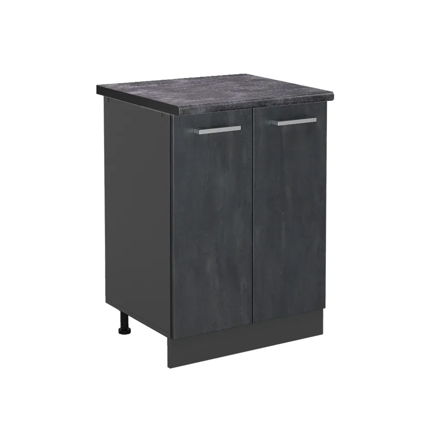 Vicco Küchenunterschrank R-Line Schwarz Beton/Anthrazit 60 cm AP Anthrazit
