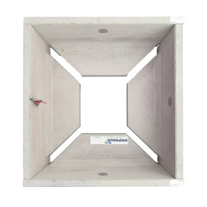 Diephaus Hochbeet-Set Sichtbeton 110 cm x 100 cm x 80 cm x 5 cm Grau 4-teilig