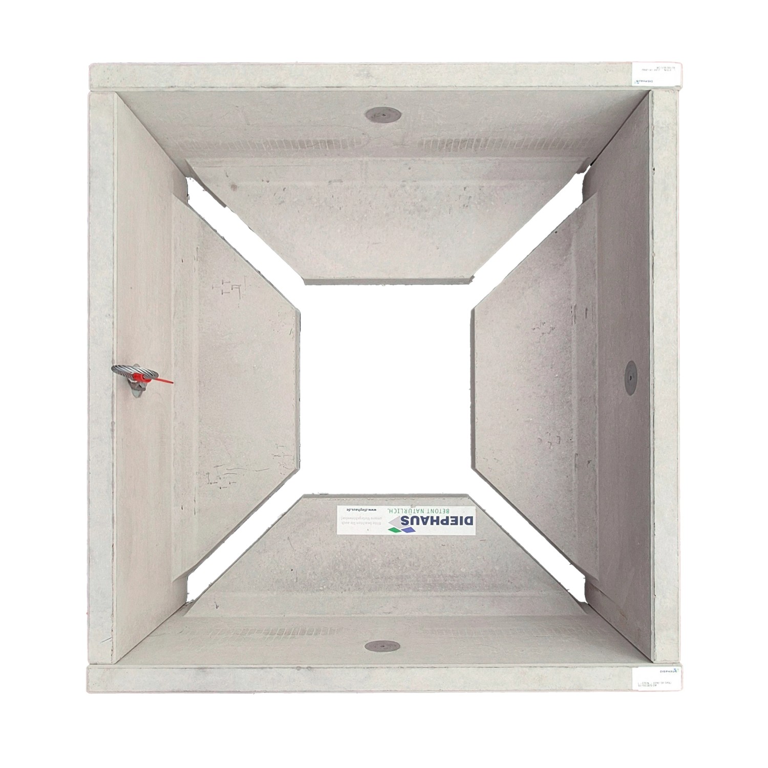 Diephaus Hochbeet-Set Sichtbeton 110 cm x 100 cm x 80 cm x 5 cm Grau 4-teilig