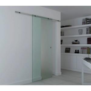 HOMCOM Glasschiebetür, Mattglas, 102,5x205cm, als Zimmertür