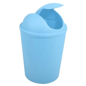 Himmelblauer MSV Kosmetikeimer Ako mit Schwingdeckel, 5,5 Liter.