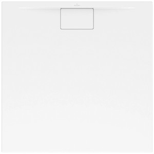 Quadratische, bodengleiche Villeroy & Boch Duschwanne Architectura, 100x100 cm, Alpinweiß.