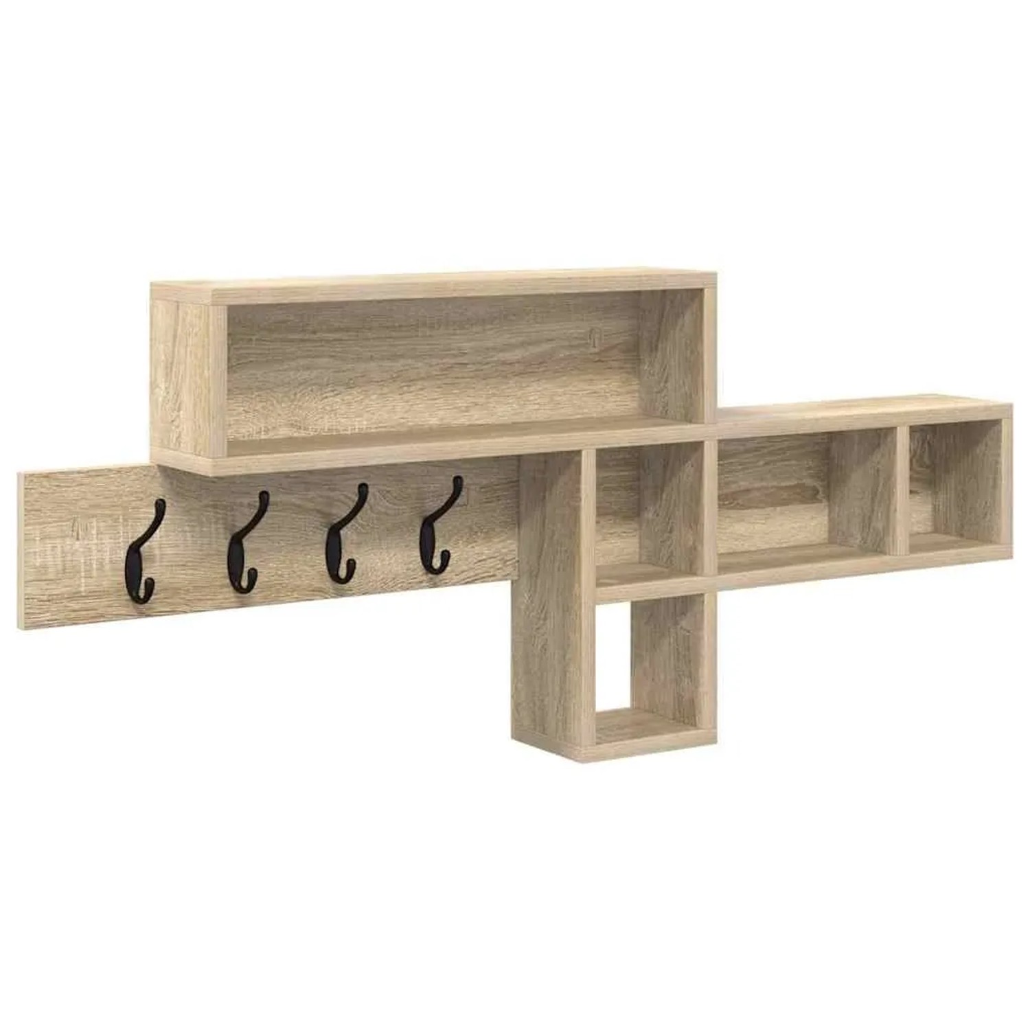 vidaXL Wandmontierter Nachttisch Sonoma-Eiche 100 x 12 x 43,5 cm 874413
