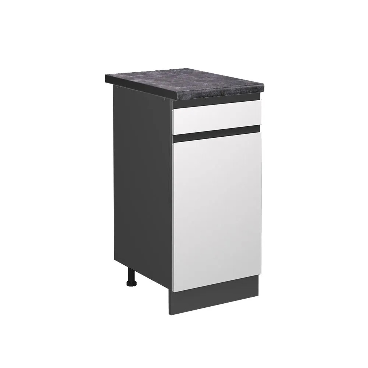 Vicco Küchenunterschrank R-Line Schubladenschrank für die Küche Weiß Anthrazit 40 cm J-Shape AP Anthrazit