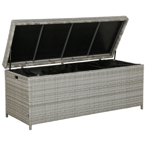 Beliani Truhe MODENA Hellgrau 63x158x66