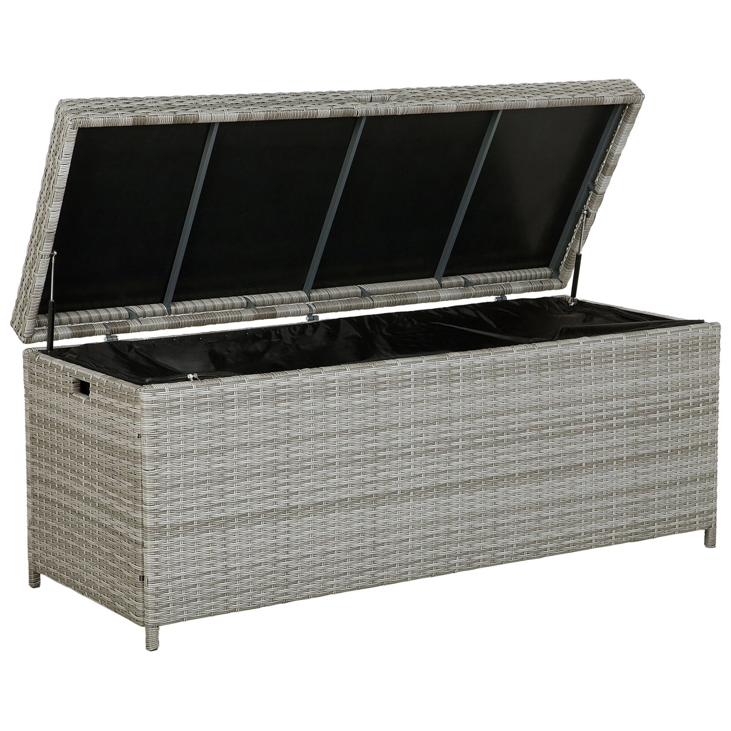 Beliani Truhe MODENA Hellgrau 63x158x66 günstig online kaufen