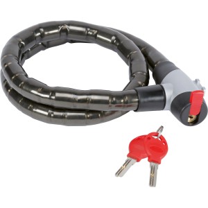 OBI Panzerkabelschloss, 120 cm, mit zwei Schlüsseln. Fahrradschloss für hohe Sicherheit.