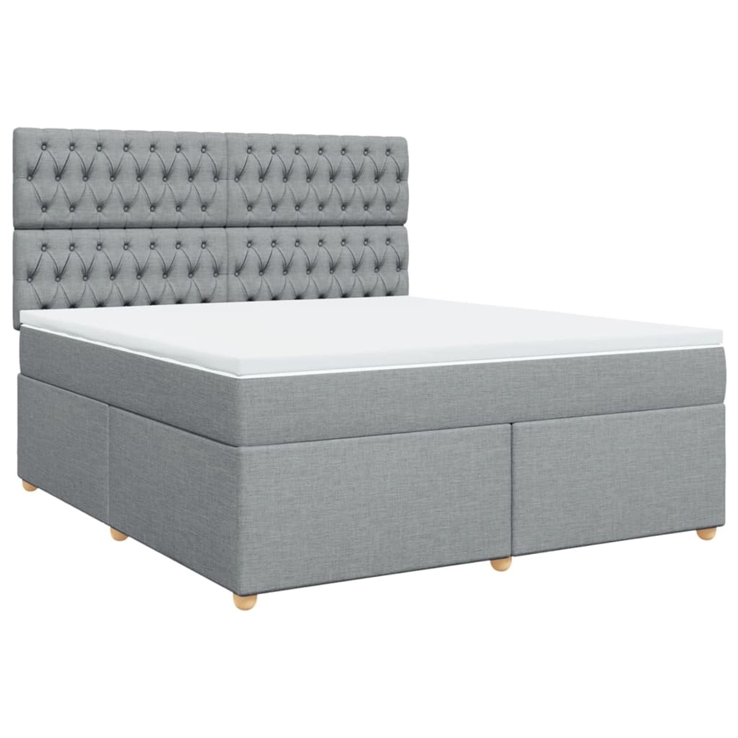vidaXL Boxspringbett mit Matratze Hellgrau 180x200 cm Stoff 3291366 günstig online kaufen