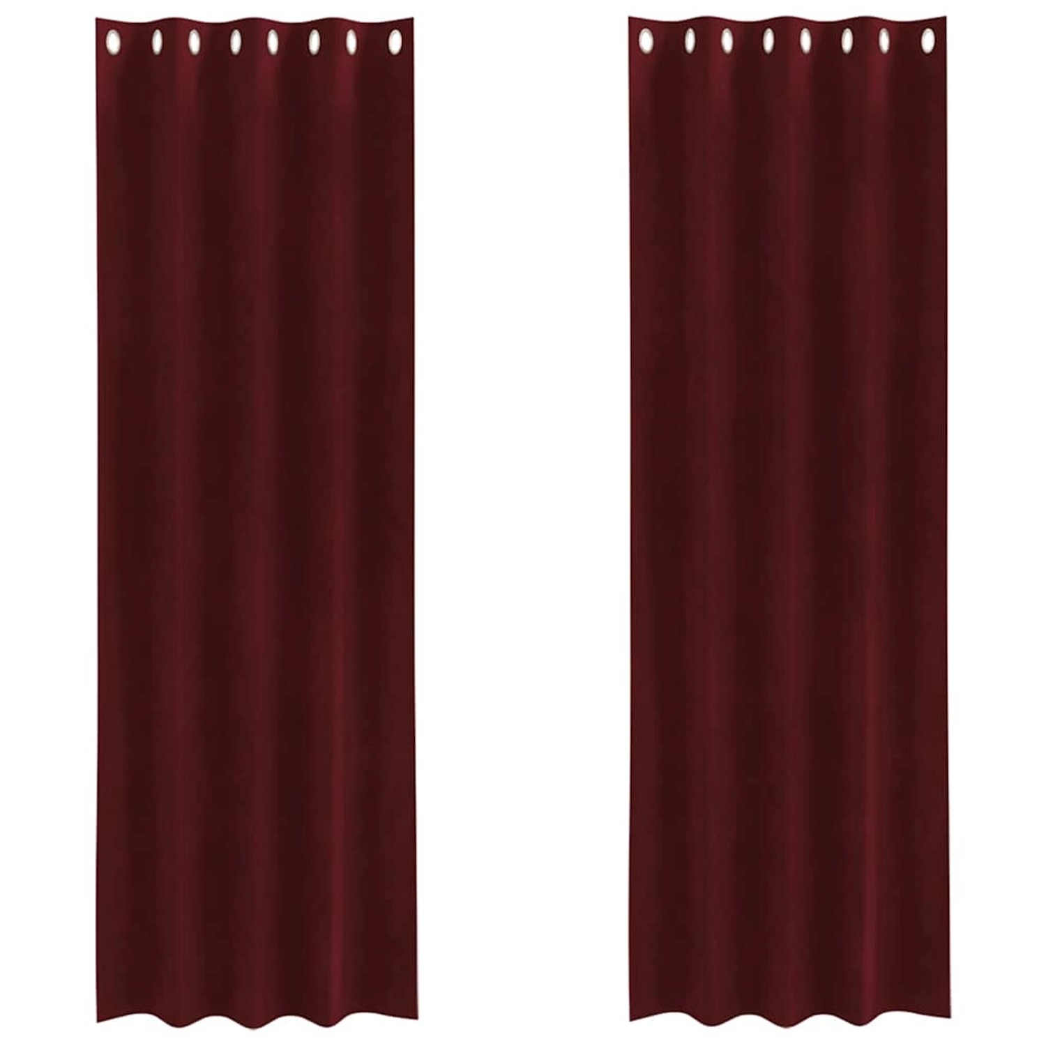 vidaXL Vorhänge 2 Stk Weinrot 140 x 245 cm Samt 4107301 günstig online kaufen