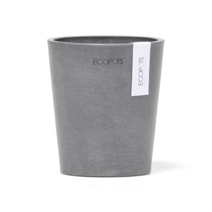 Ecopots Pflanztopf Morinda, grau, 11x12,4cm. Ideal für Innen- und Außenbereich.