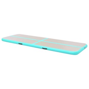 vidaXL Aufblasbare Gymnastikmatte mit Pumpe 700x100x10 cm PVC Grün 91926