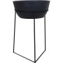 Schwarzer Siena Garden Pflanzenständer Rodos, Ø 31 cm, Höhe 50 cm, aus Metall.