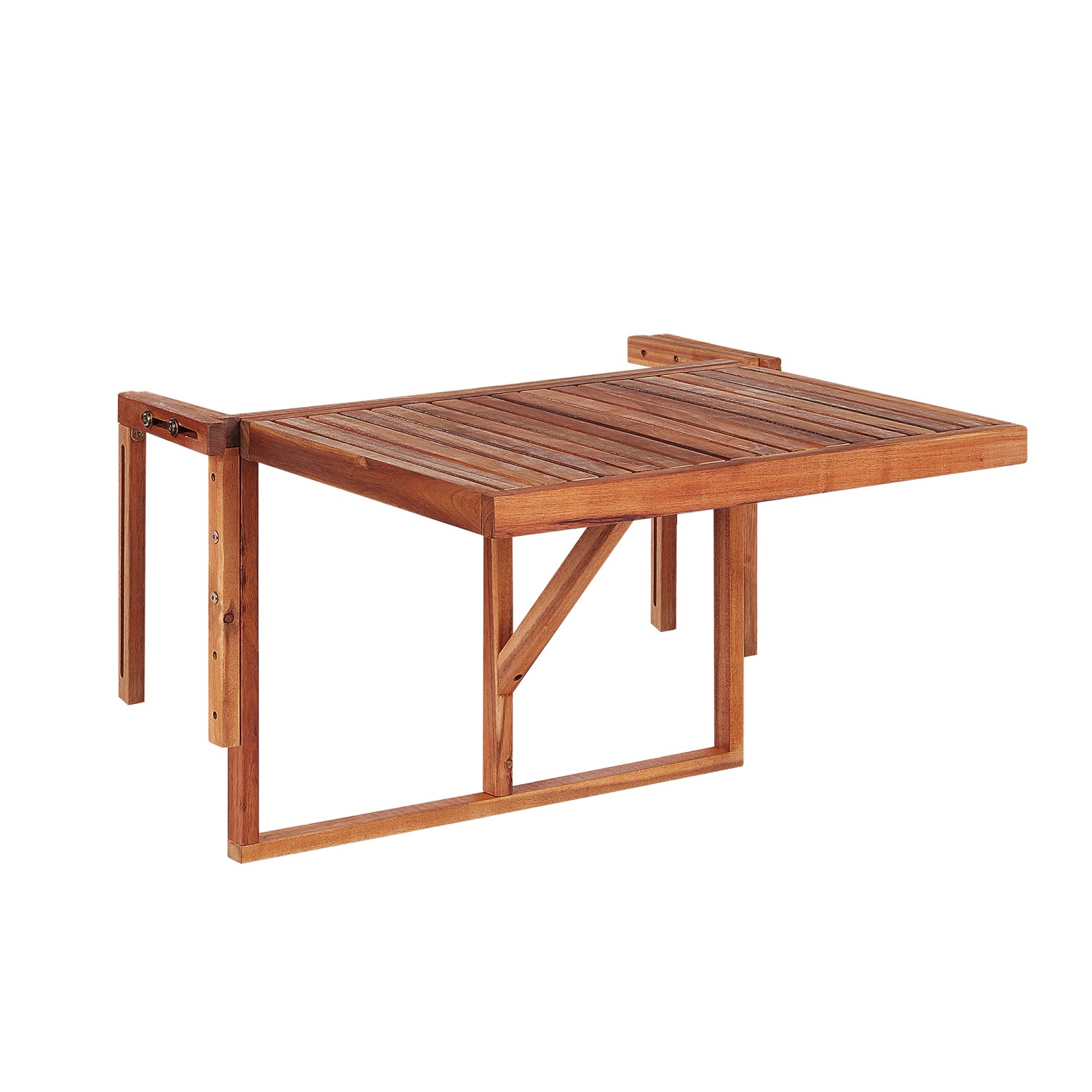 Beliani Klappbarer Tisch UDINE Dunkler Holzfarbton 70x69x51 günstig online kaufen