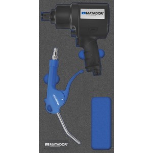 Matador MTS Werkzeugmodul: Druckluft-Schlagschrauber und Ausblaspistole im Set.