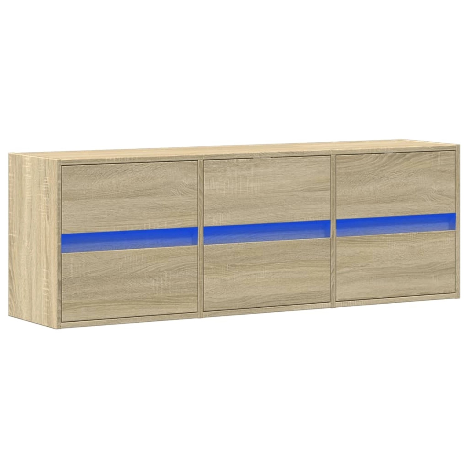 vidaXL TV-Wandschrank mit LED-Beleuchtung Sonoma-Eiche 130x31x45 cm 852301 günstig online kaufen