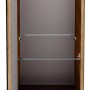 Offener Fackelmann Hängeschrank B.Brillant, 30 cm, Asteiche/Anthrazit Glas, mit Glasböden.