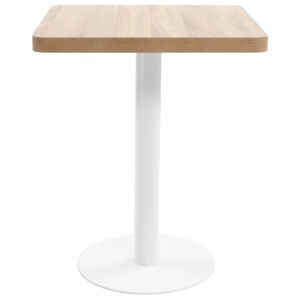 Quadratischer Bistrotisch in Hellbraun/Weiß (60x60 cm) von vidaXL.