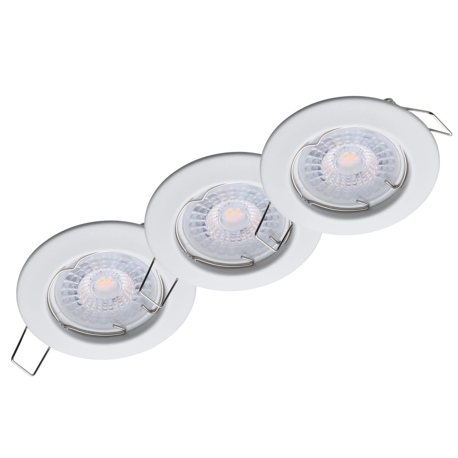 Oktaplex 3er Set Deckenspots Sedan inkl. LED-Module Warmweiß 380lm 4,8W Wei günstig online kaufen