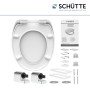 Schütte WC-Sitz aus Duroplast mit Absenkautomatik und Montagezubehör.