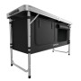 Faltbare 24MOVE Campingküche Praia mit Alu-Arbeitsplatte und Tragetasche.
